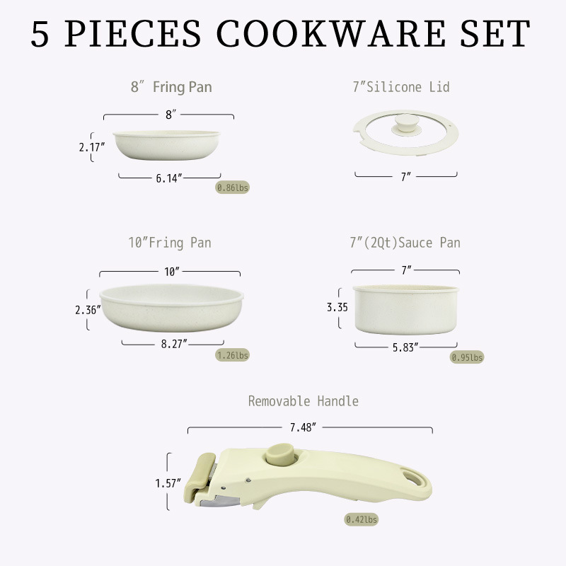 4600g Weight Cookware Kitchen and drinking utensils 1 Set Quantity Home, Daily Occasion Aluminium Alloy Material Solid Color Pattern Casual Style Casual Solid Color Aluminium Alloy Cookware 1 Set 7