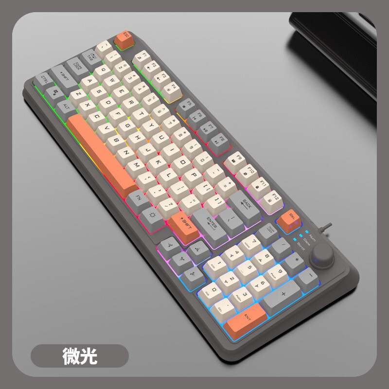 炫银狐K82有线游戏键盘机械手感电竞发光鼠标套装电脑办公家用USB|undefined