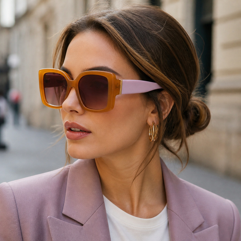 New large-frame square sunglasses, European and American cross-border sunglasses, the same style as popular on Instagram, fashionable and trendy New large-frame square sunglasses, European and American cross-border sunglasses, the same style as popular on Instagram, fashionable and trendy