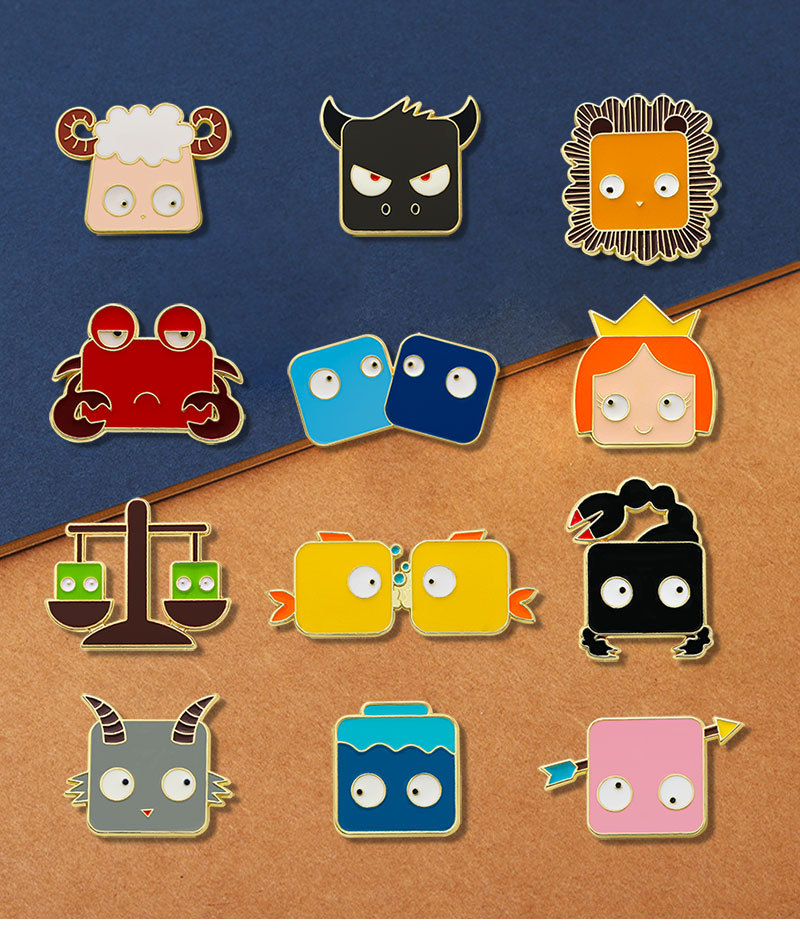 Cute Pin Animal Constellation Alloy Enamel Unisex Brooches display picture 1