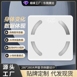 跨境批发智能蓝牙可充电体脂称健康测量体重秤家用迷你电子秤