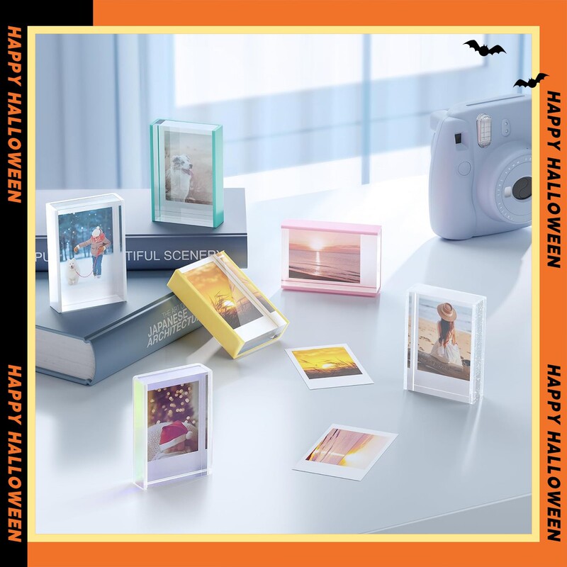 Customized Mini Instax Colorful Acrylic Wallet Size Photo Frame Desktop Small Ornaments Polaroid Photo
