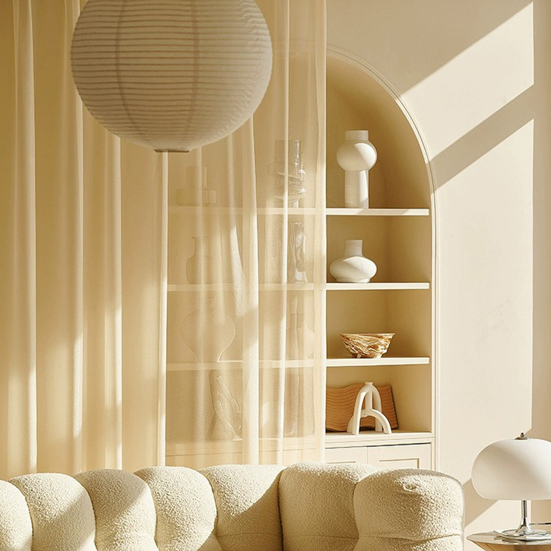 La cortina de gasa de ensueño francesa de la sala de estar es impermeable a la luz, el nuevo dormitorio, el balcón de la sala de estar, la personalización del producto terminado