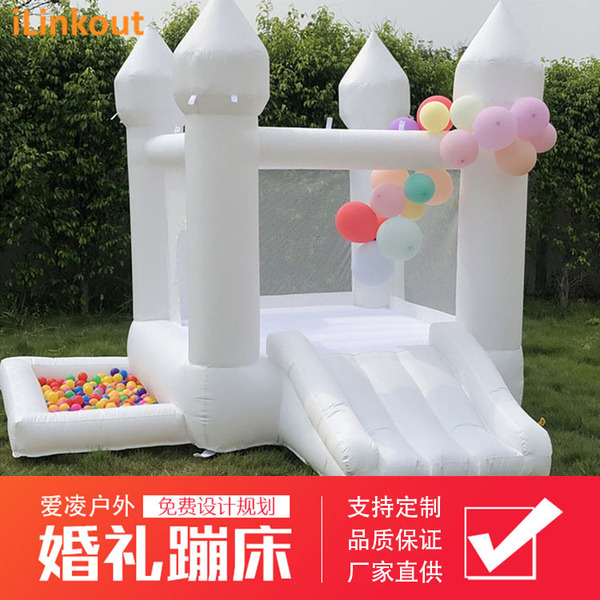 travel white children's inflatable castle