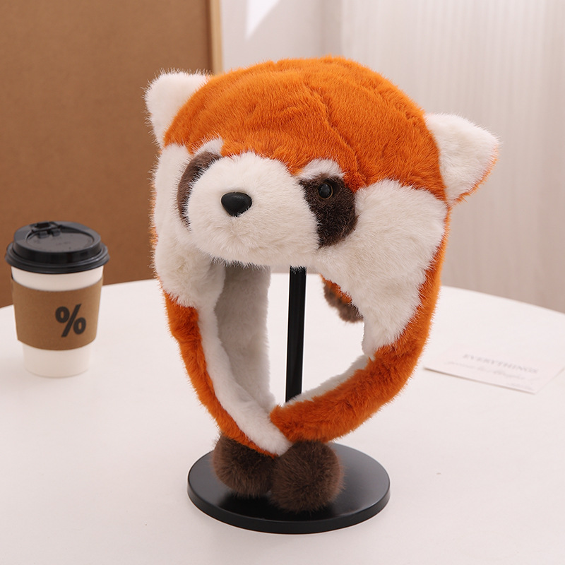 Niños otoño invierno sombrero sombrero de peluche sombrero protector de orejas caliente para niños y niñas sombrero de punto bebé colgar orejas 2025 nuevo