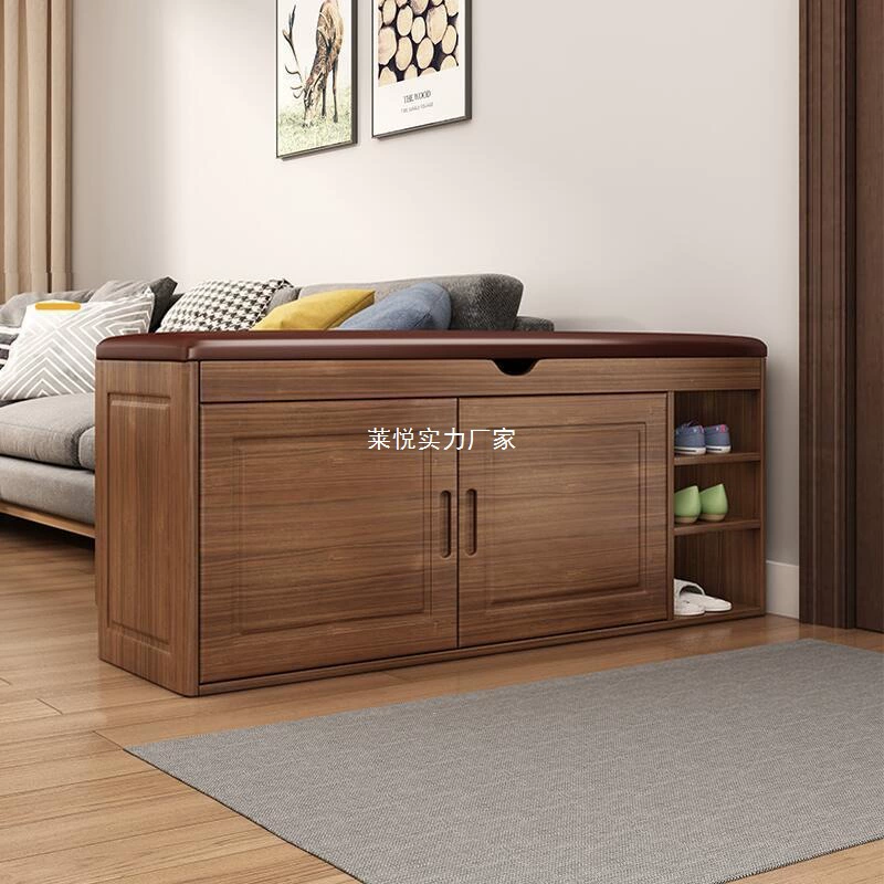 Новый шкаф для обуви из цельного дерева в китайском стиле, домашний дверной табурет для смены обуви, табурет для обуви из цельного дерева, полка для обуви, многослойный шкаф для хранения