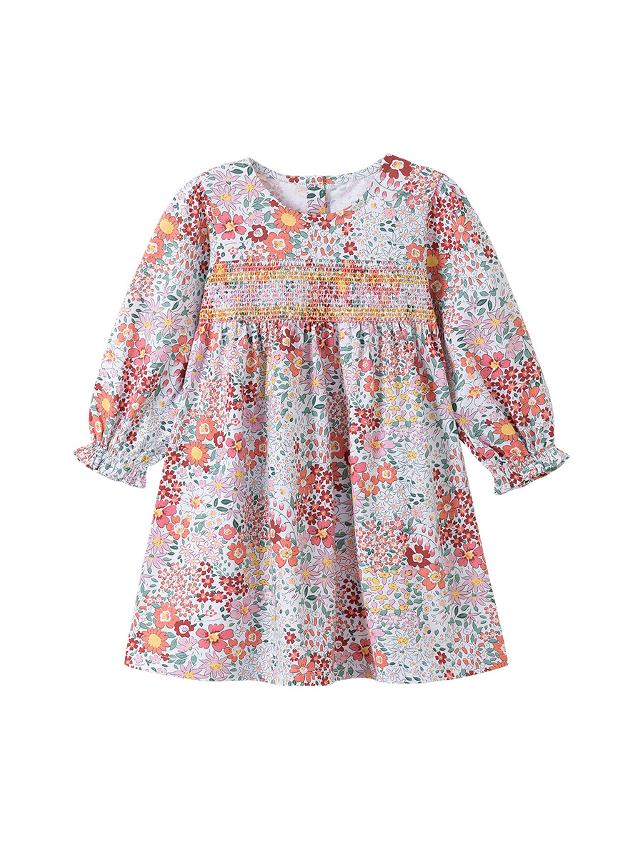 Little maven vestido de otoño para niñas europeas y americanas transfronterizas vestido de niños lindo falda de algodón de manga larga para niños cabello de una pieza image 6