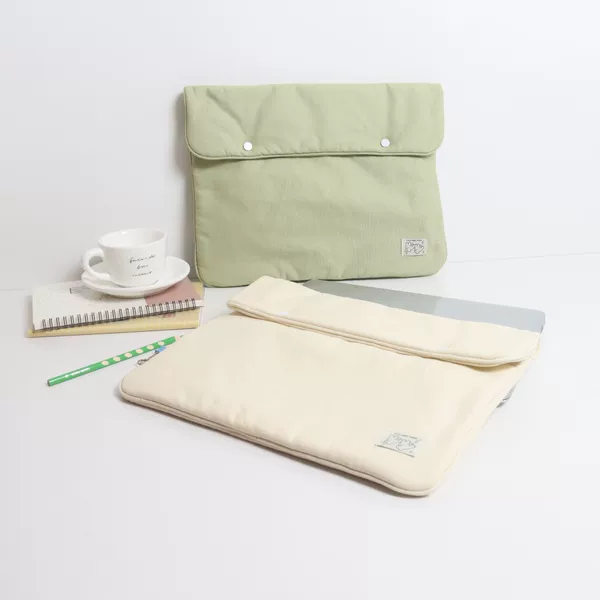 Solid Color Simple Student Storage Large Capacity Canvas Computer Bag for Women 14inch 13inch Pro 411inch iPad Tablet Bag