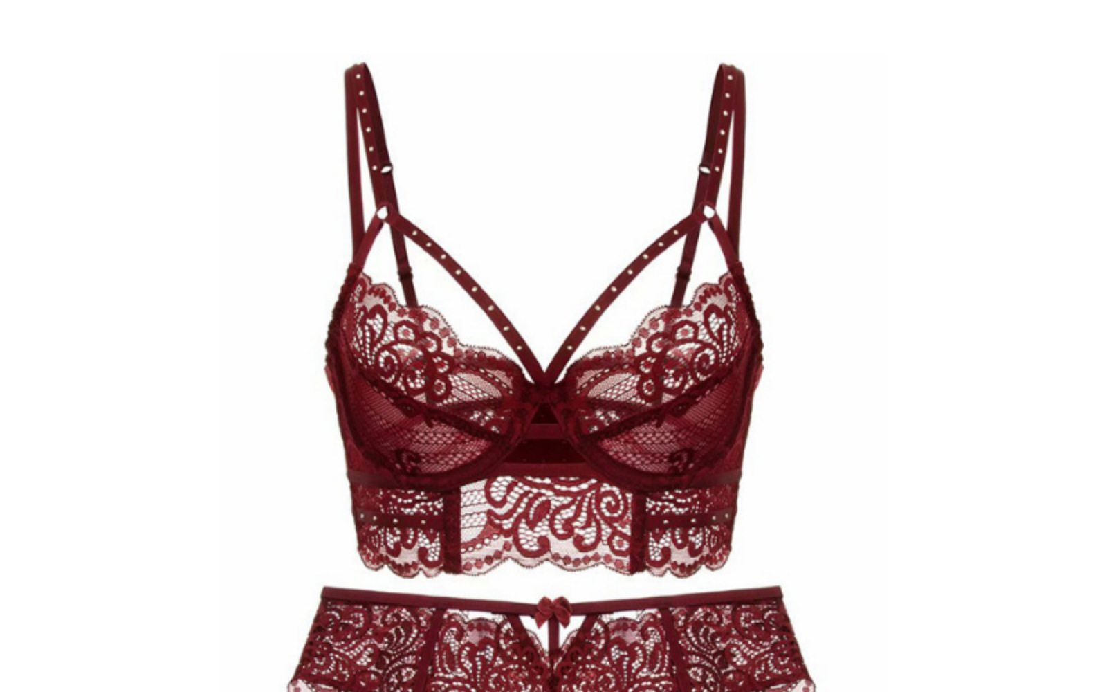 High quality, sexy, ultra-thin women's underwear, this year's red bra, small chest collection bra set_voghion.com