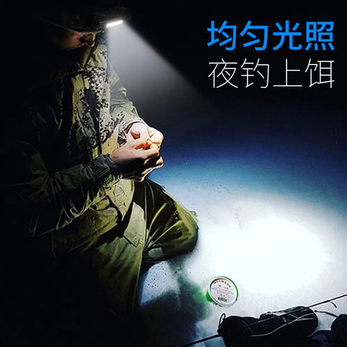 Cross-border headlamp mini led strong light charging head-mounted flashlight with magnet COB dual light source outdoor fishing sensor