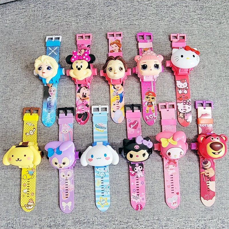 Sanrio, hello kitty, projector, toy watch