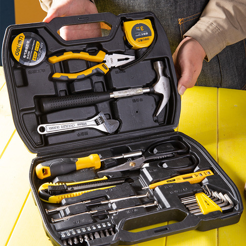 Deli DL5972 household tool box set electrician woodworking repair set 31-piece set hardware tools wholesale