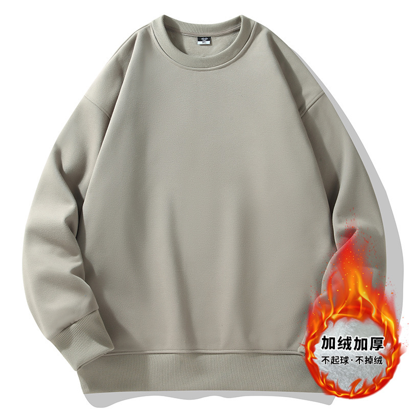 Men's Spring and Autumn Holly Junior Men's fleece-lined Crewneck Sweatshirt Outer Wear Top Men's Pullover Special Offer Jacket Free Shipping