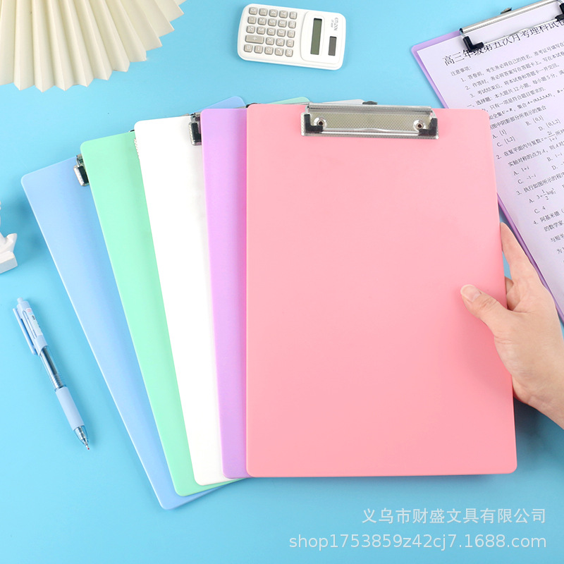 Clip de tablero grueso de escritura de los estudiantes de material de tablero de archivo papelería suministros de oficina menú de fábrica venta directa lotes