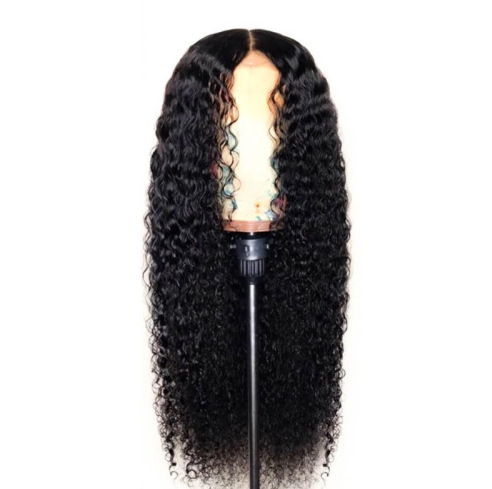 Maíz caliente rizado largo pequeño rizado pelucas africanas europeas y estadounidenses transfronterizas fabricantes de pelucas Amazon en stock de fibra química cubierta de cabeza