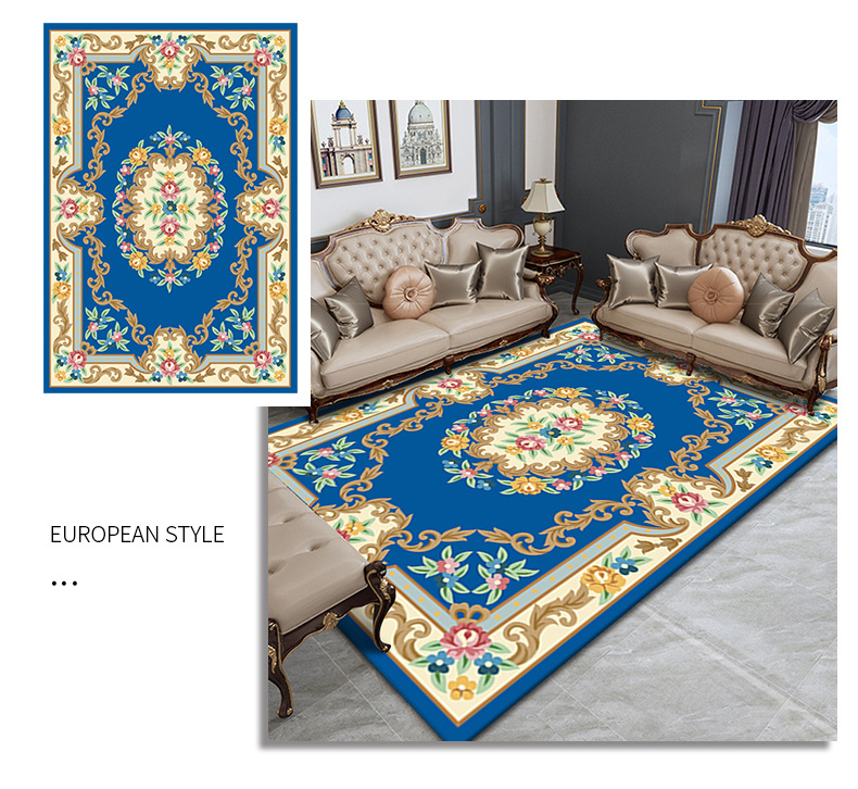 欧式复古地毯,卧室床边毯,客厅满铺毯,饭厅地毯