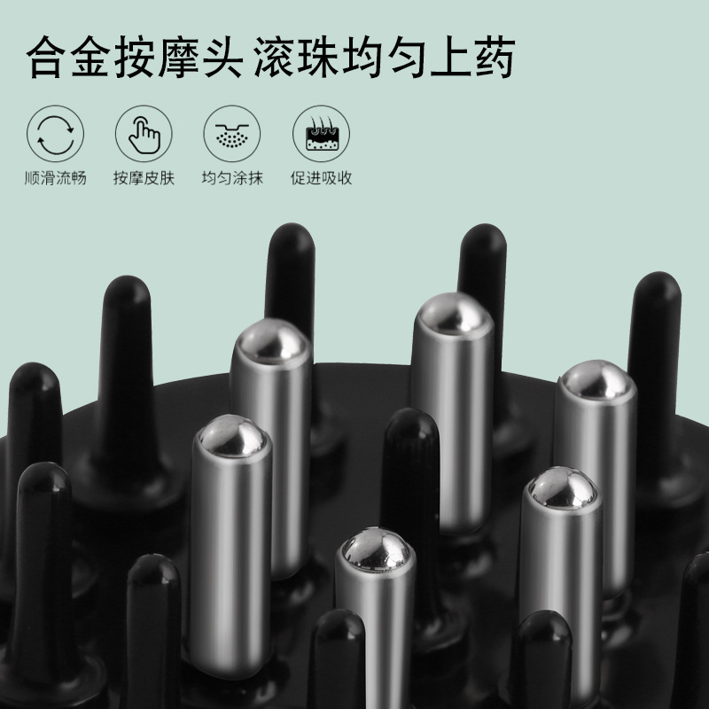 新製品の導液櫛の頭の皮に薬を入れます。ミニマッサージ櫛のミノに薬を入れます。|undefined