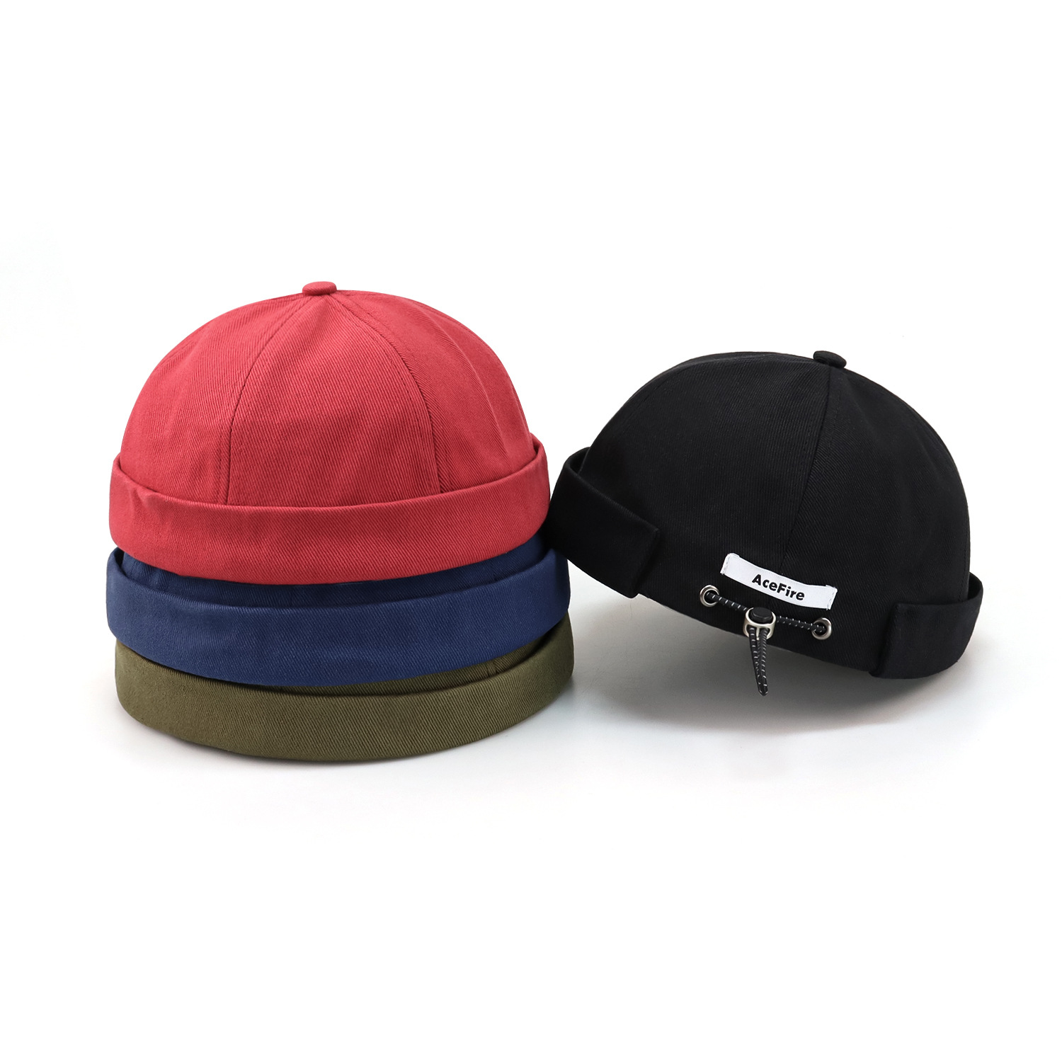 Sombreros de primavera y verano, sombreros de piel de melón yuppie hip-hop con cúpula, cordones reflectantes, ala grande, estilo original, propietarios sin ala