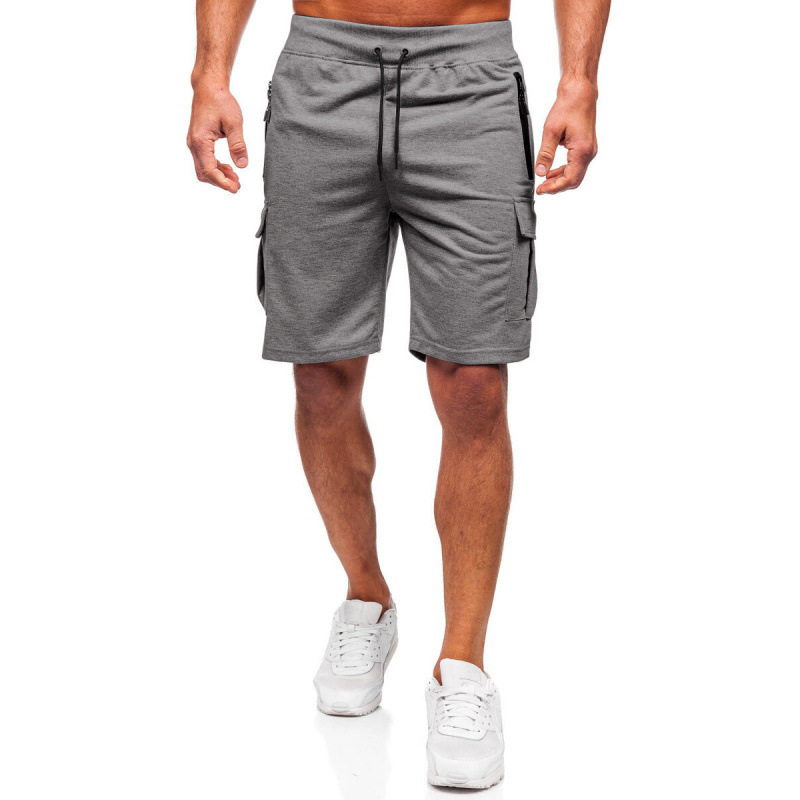 2025新款跨境男士短款运动工装裤多口袋短裤健身裤运动休闲五分裤