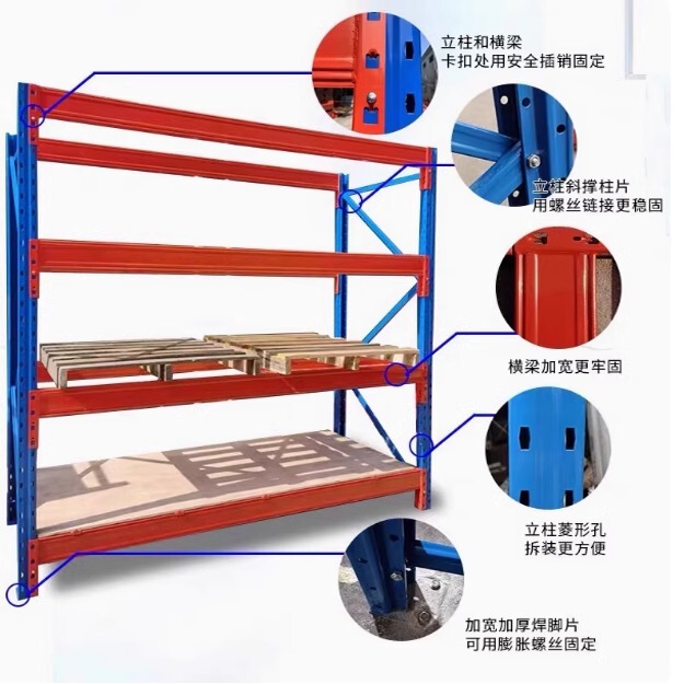 大型棚工場の大型倉庫倉庫の上位荷重多層梁厚さ金型板材倉庫棚|undefined