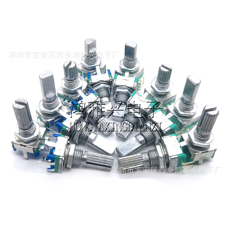 EC11旋转编码器带开关20mm梅花柄半轴20位脉冲数码信号电位器15mm