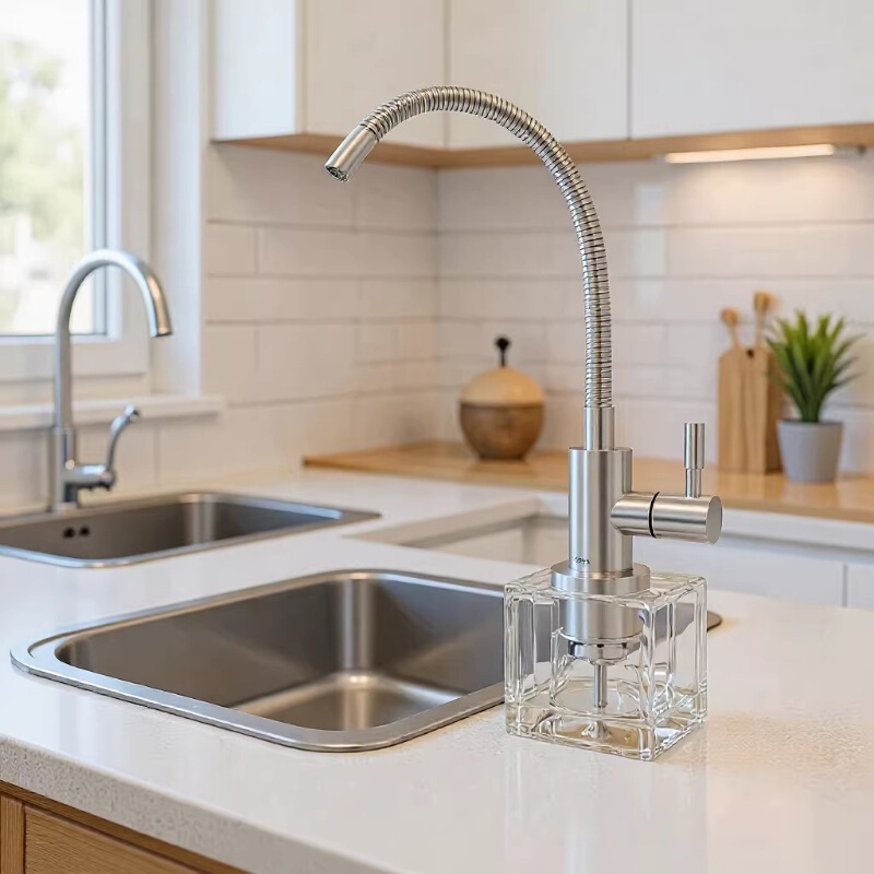 Direct drinking removable coffee table faucet desktop crystal base stainless steel faucet water purifier accessories pure water