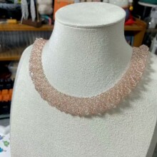 闪钻波浪流苏项链欧美轻奢风气质高级感锁骨链晚礼服新娘配饰