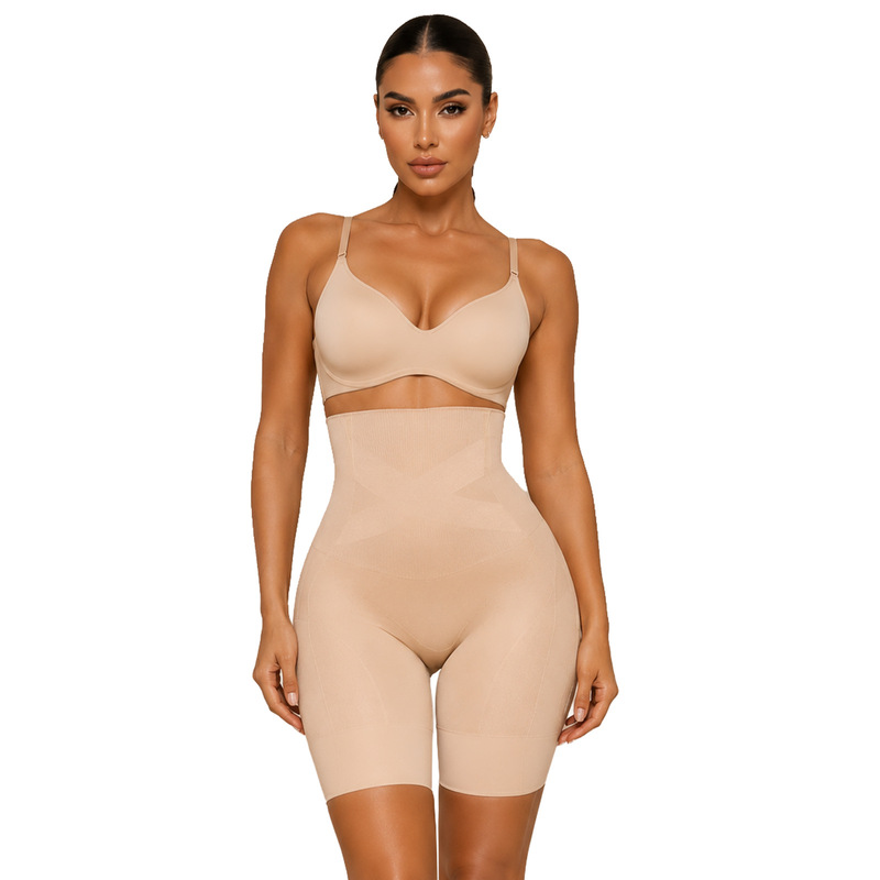 Cross-Border Popular Plus-Size Shapewear High-Waisted Tummy Control Postpartum Waist Trainer Butt-Lifting Breathable Body Shaper for Women