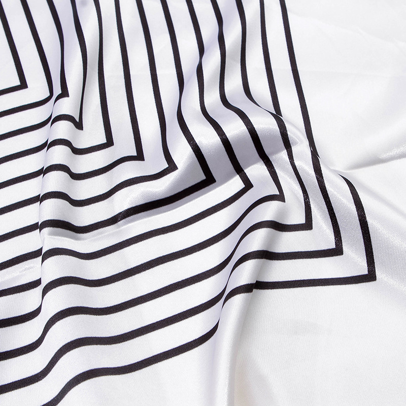 Seidenschal für Damen, Frühling/Sommer, Seidenimitat, bedruckt, Flugbegleiter-Schal, 90 x 90 cm, großer quadratischer Schal mit Handgeschenk_voghion.com