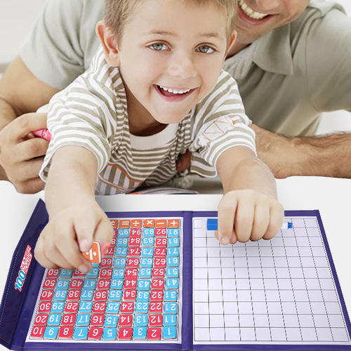 Wooden early education hundreds board 1 to 100 primary school students first grade mathematics teaching aids educational children's toys digital puzzle