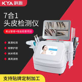 外贸头皮检测护理仪防脱固发多功能一体机理发店养发馆用头皮按摩