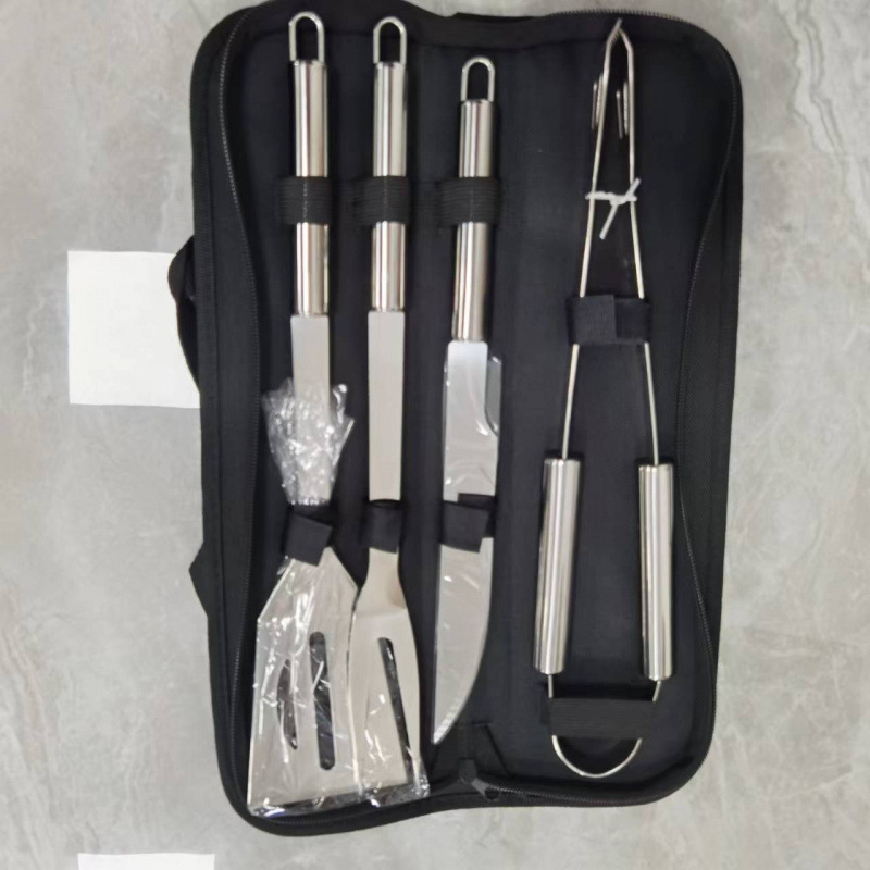 Fábrica de suministro de parrilla de acero inoxidable conjunto de parrilla de parrilla de parrilla portátil al aire libre conjunto de herramientas de parrilla de parrilla combinada