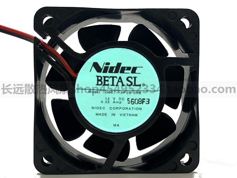 原装电产NIDEC D06T-12PS5-04B 12V 0.32A 6025 6cm 变频散热风扇