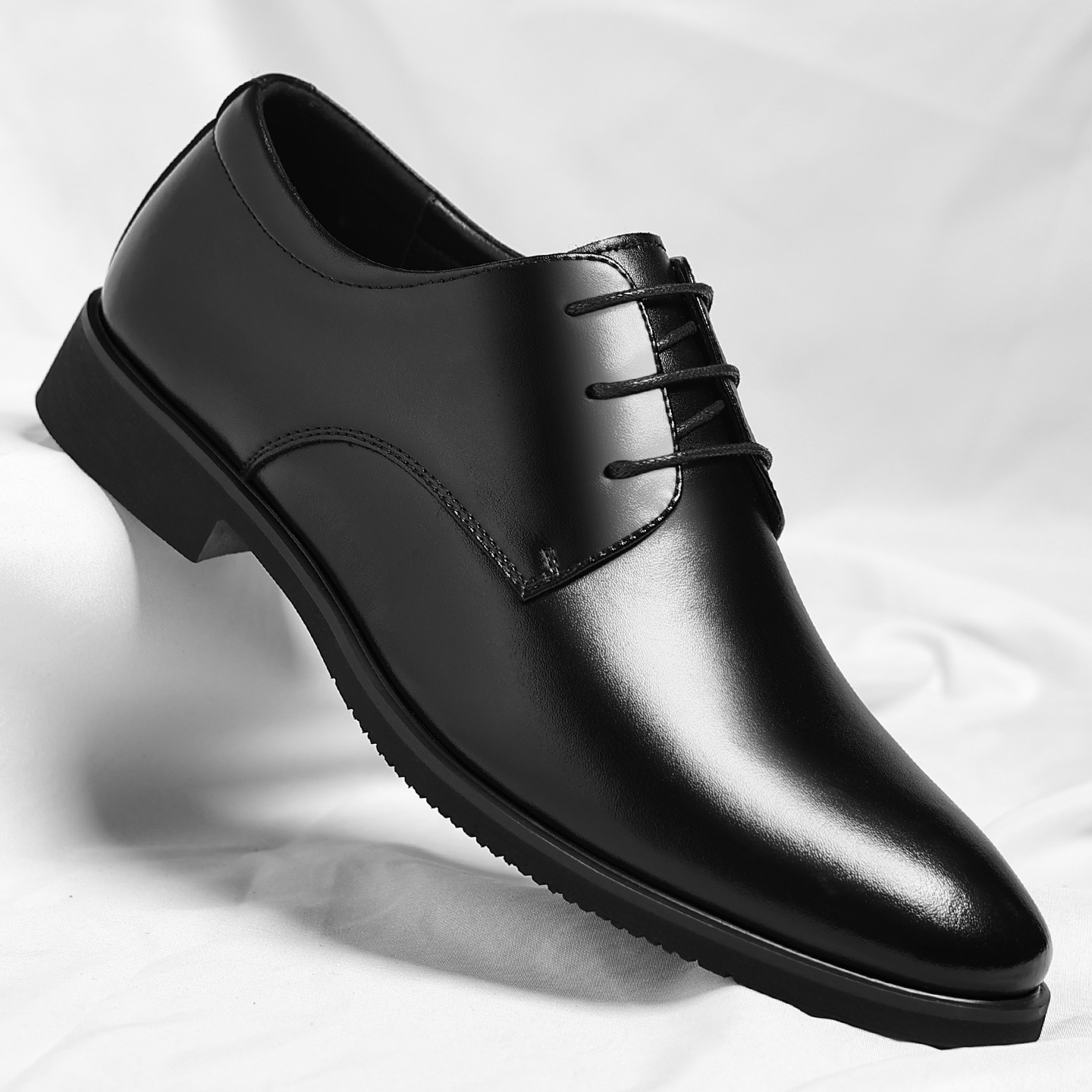 Herren Derby Schuhe Spitz Zulaufend Glänzend Für Den Business Anzug_voghion.com