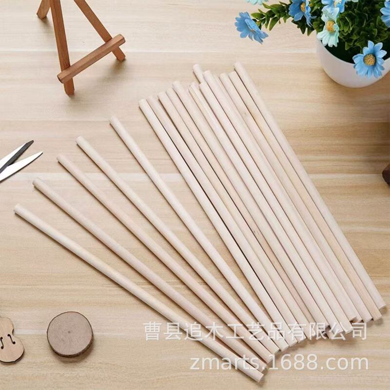 Pine Wood Sticks, Beech Wood Sticks, Furniture Materials, DIY Production of Round Wood Sticks, Construction Decoration Wooden Sticks, Solid Clothes Hanging Rods, Wooden Strips