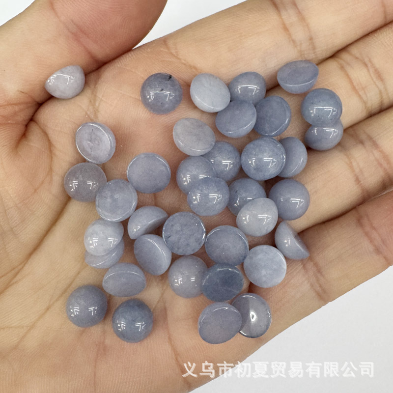 速売通爆金8mm天然石半円形戒面石パッチdiyビーズ部品卸売り