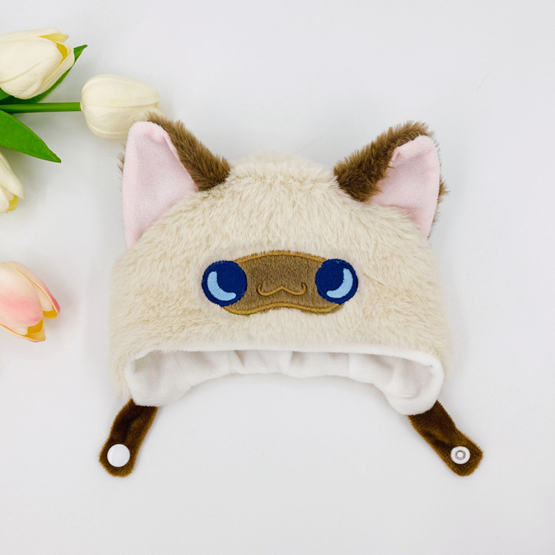 20cm lindo animal de dibujos animados sombrero de la muñeca de algodón sombrero de cerdo Rosa sombrero pequeño Castor muñeca Ropa Accesorios