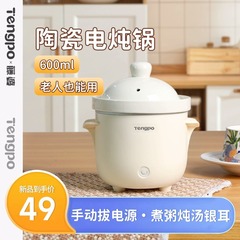 ミニ陶磁器の電気シチュー鍋の小型電気シチューは一人で食べます。