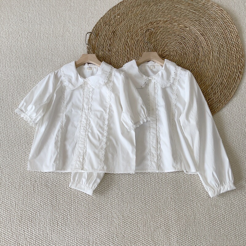 White Shirt Women's Spring and Autumn Clothes French Sweet Doll Collar Long Sleeve Top Design Sense Niche Inner Base Shirt White Shirt Women's Spring and Autumn Clothes French Sweet Doll Collar Long Sleeve Top Design Sense Niche Inner Base Shirt