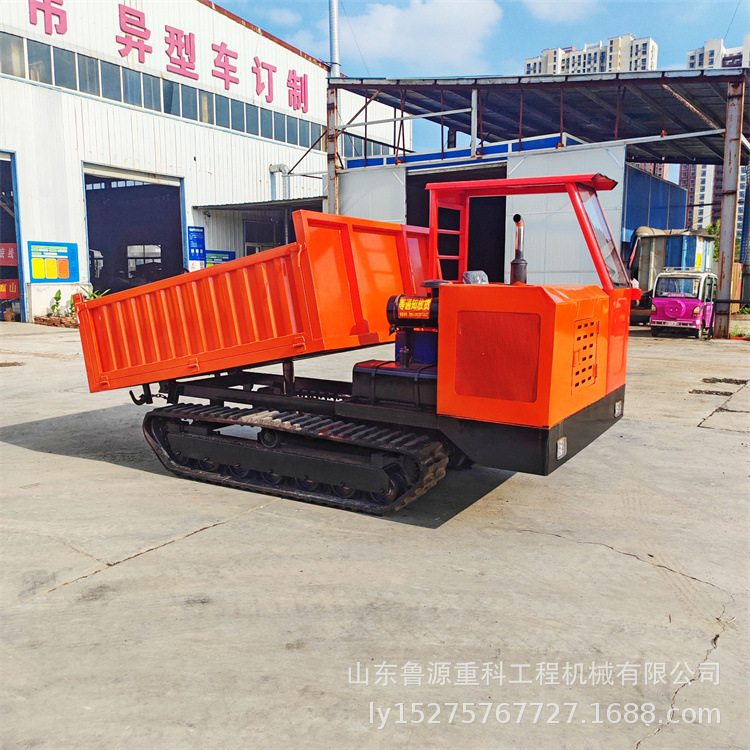履带爬山虎运输车 多功能农机车拖拉机 小麦装载自卸车