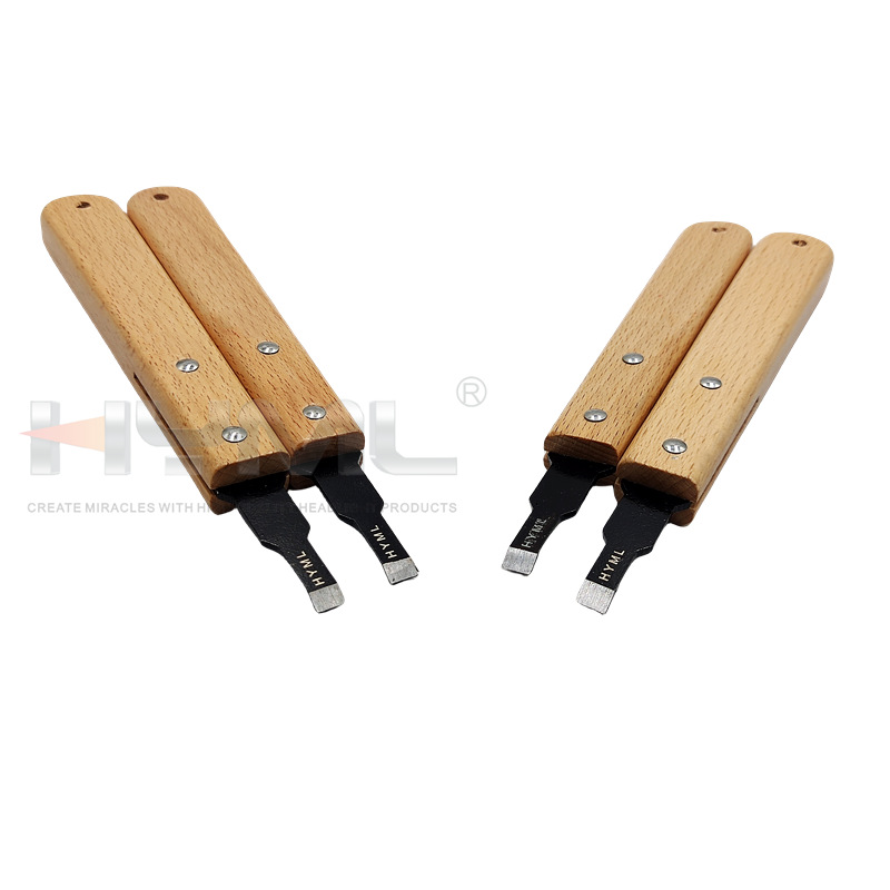 [Ventas directas de fábrica] Montaje de faros de coche Lámpara de desmontaje actualización mango de madera cuchillo de limpieza cuchillo de palanca raspador hoja de pegamento frío