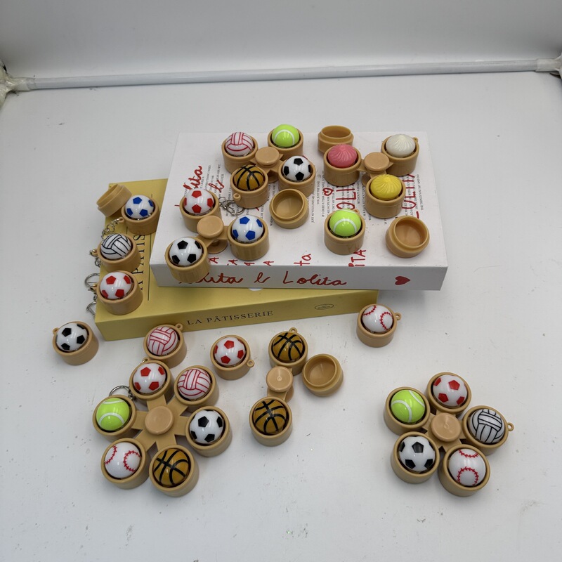 Cross-Border Amazon Luminous Football Button Gyro Toy Stress Relief Gadget Keychain Small Pendant Wholesale Cross-Border Amazon Luminous Football Button Gyro Toy Stress Relief Gadget Keychain Small Pendant Wholesale