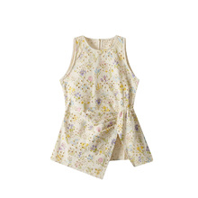 新中式国风提花刺绣镂空牛仔背心衫吊带女2025夏洋气古风小花马甲