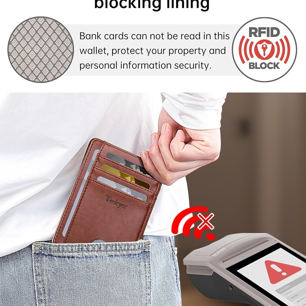 Traje de identificación delgado y liviano transfronterizo, tarjetero ins, cuero para mujer, tarjetero de control de acceso, tarjetero antimagnetizante, sentido avanzado para hombres