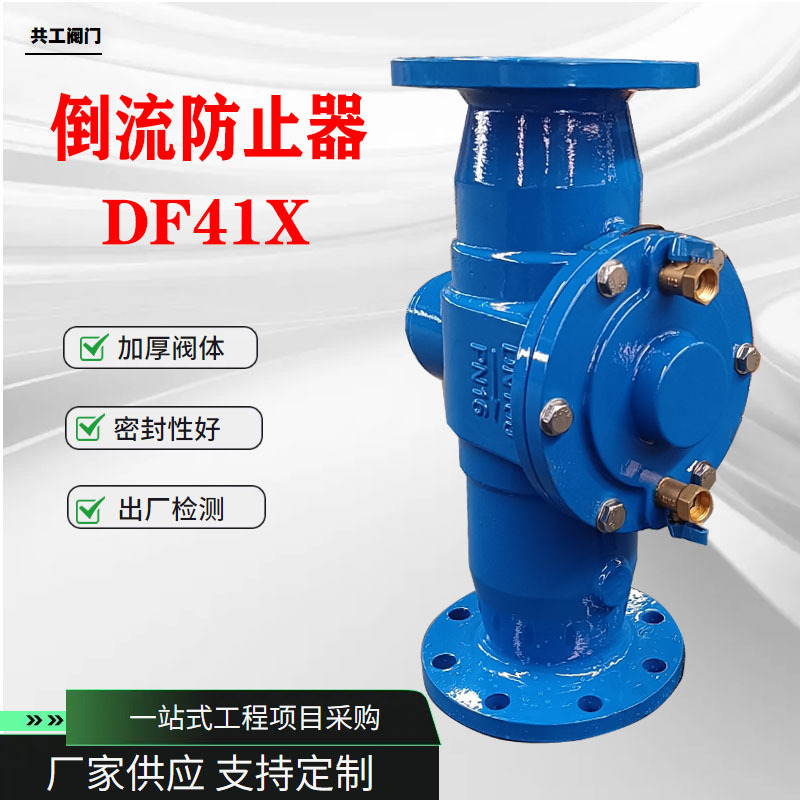 倒流防止器 DF41X-16Q 球墨铸铁防污隔断阀 防倒流法兰止回阀