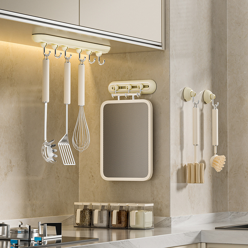 Gancho deslizante de lujo universal sin perforación, gancho de pared multifuncional de almacenamiento de carga fuerte detrás de la puerta