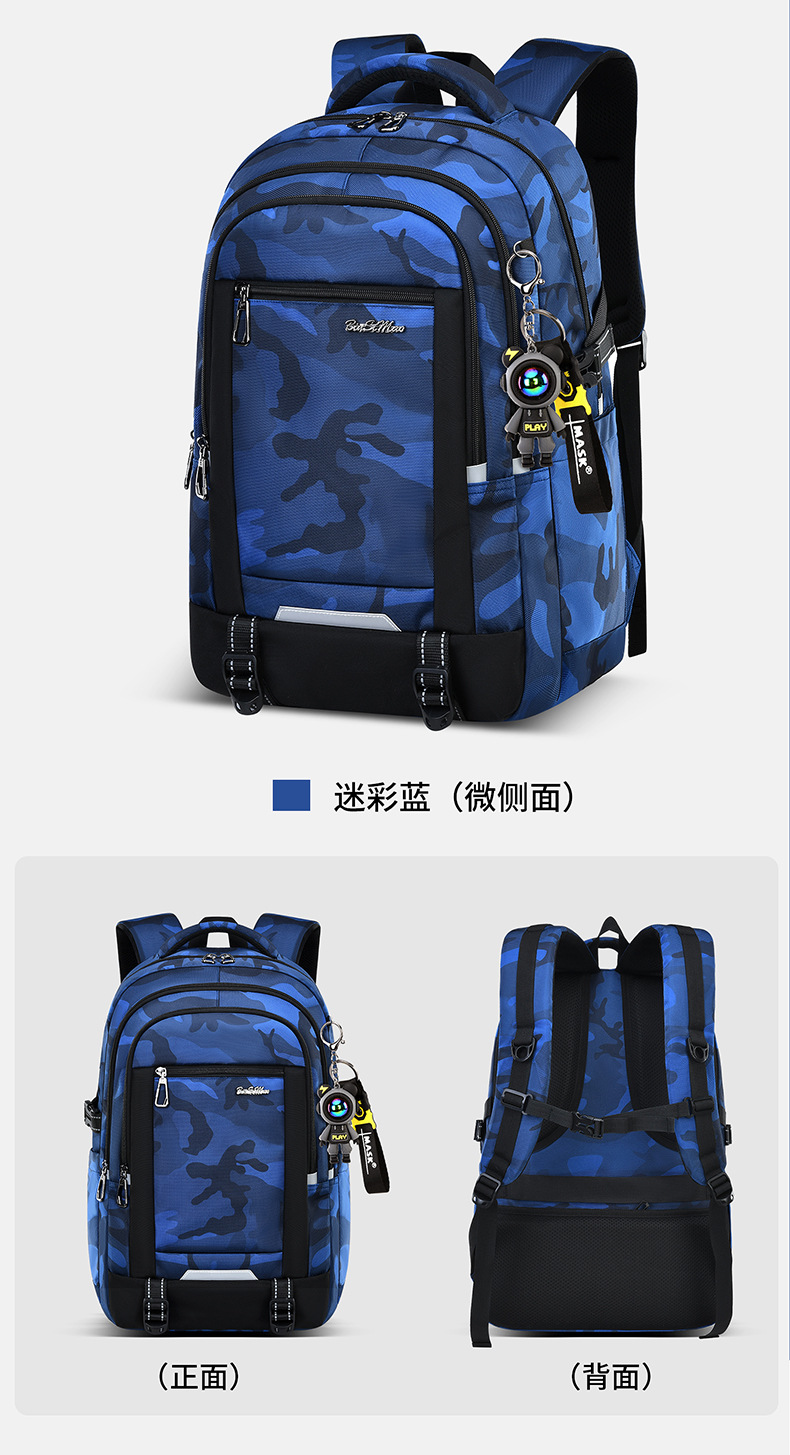 2026 neues Schulrucksack Modell für Jungen Mittelstufe Oberstufe große Kapazität Rückenlastentragung Universitätsstudenten Rucksack Doppelschultergurte
