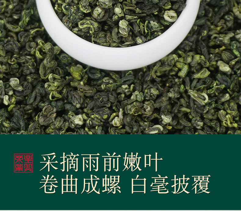 Biluochun Green Tea 2024 Spring Harvest Loose Leaf 500g Bag quality and texture