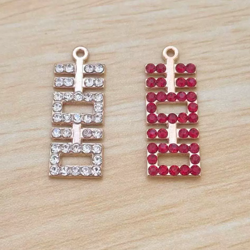 Красный Xi символ сплава кулон двойной Xi символ горный хрусталь DIY Свадебные украшения китайский стиль круглые веерные серьги ювелирные аксессуары