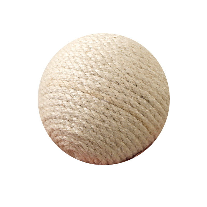 Bola de sisal de gran tamaño al por mayor, artefacto de rechinar de dientes de auto-hey, bola de gato divertida, bola de sonido resistente a morder, juguetes para gatos